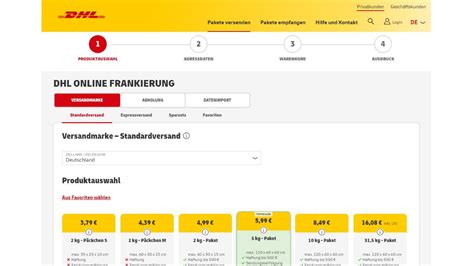 dhl online frankierung paket.